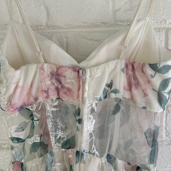 Windsor Floral White and Pink Dress - Picture 12 of 14